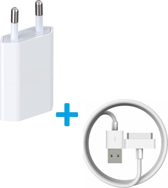 Oplader – Geschikt voor iPhone 3G/3GS/4/4S & iPod Touch 2/3G – Inclusief 1m kabel-Oplader-Ilumina Benelux