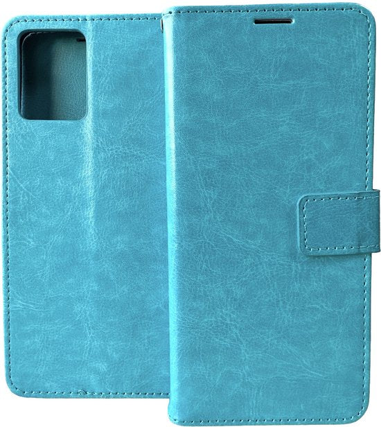Xiaomi Redmi 13C Hoesjes – Portemonnee Bookcase – Pasjeshouder – Magneetsluiting – Turquoise-Ilumina Benelux
