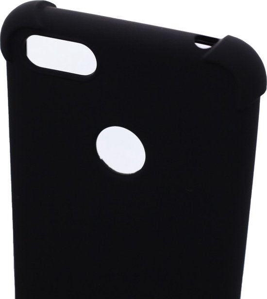 Motorola Moto E6 Play Hoesjes – Siliconen Backcover – Schokbestendig – Zwart-Ilumina Benelux