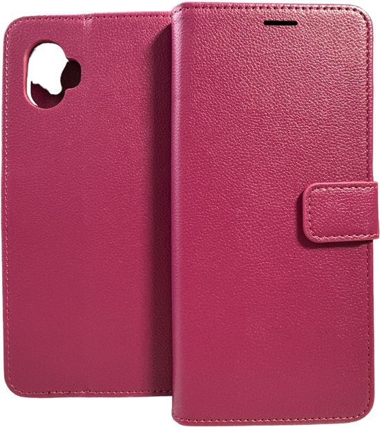 Samsung Galaxy Xcover 6 Pro Hoesjes – Portemonnee Book Case – Pasjeshouder – Magneetsluiting – Roze-Ilumina Benelux