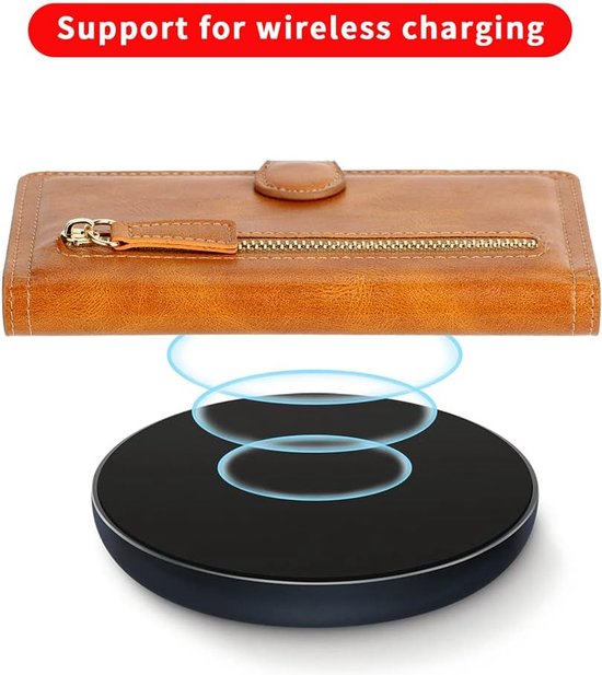 Premium Vintage Wallet Hoesje Geschikt voor Samsung Galaxy S23 - LichtBruin