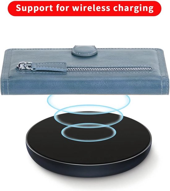 Premium Vintage Wallet Hoesje Geschikt voor Samsung Galaxy A54 5G - Blauw