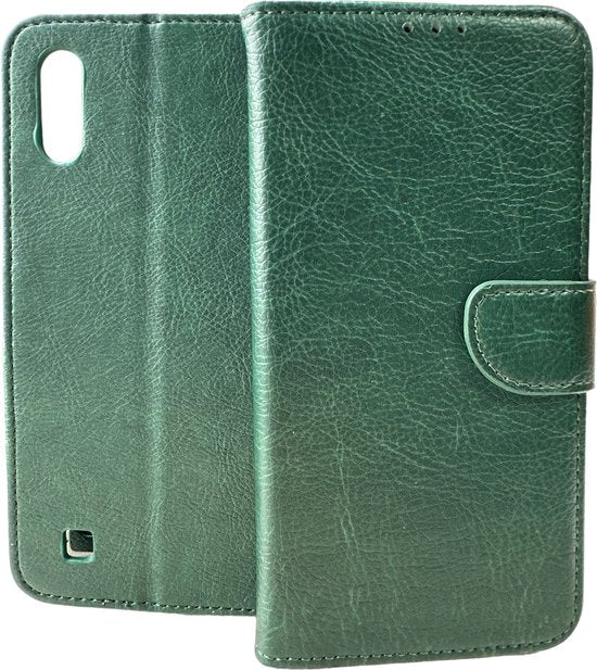 Samsung Galaxy A10 Hoesjes – Portemonnee Book Case – Pasjeshouder – Magneetsluiting – Groen-Ilumina Benelux