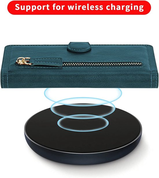 iPhone 16 Hoesjes – Vintage Portemonnee Hoes – Magneetsluiting – Pasjeshouder – Blauw-Ilumina Benelux