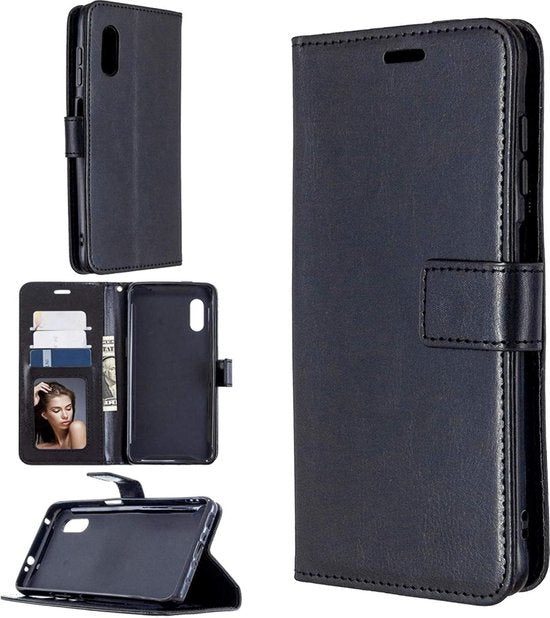 Samsung Galaxy XCover 5 Hoesjes – Portemonnee Book Case – Pasjeshouder – Magneetsluiting – Zwart-Ilumina Benelux
