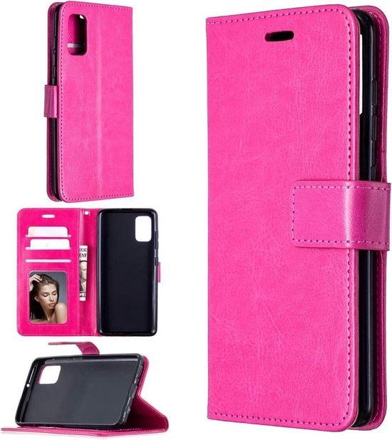 Samsung Galaxy S21 FE Hoesjes – Portemonnee Book Case – Pasjeshouder – Magneetsluiting – Roze-Ilumina Benelux