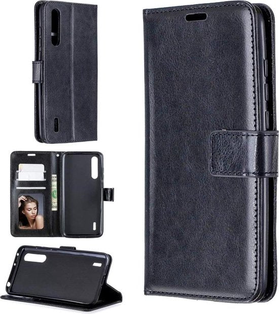 Huawei Y6p Hoesjes – Portemonnee Book Case – Pasjeshouder – 2x Screenprotector – Zwart-Ilumina Benelux