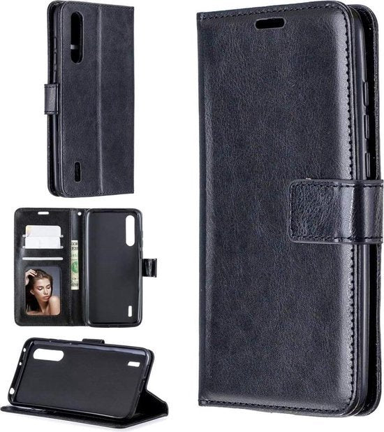 Samsung Galaxy A70 Hoesjes – Portemonnee Hoes – Pasjeshouder – Magneetsluiting – Zwart-Ilumina Benelux