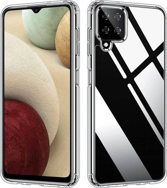 Samsung Galaxy A12 Hoesjes – Transparante Siliconen Backcover – Soft Case – Inclusief Screenprotector-Ilumina Benelux