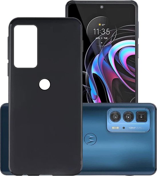Motorola Edge 20 Hoesjes – Siliconen Backcover – Soft Silicone – Schokbestendig – Zwart-Ilumina Benelux