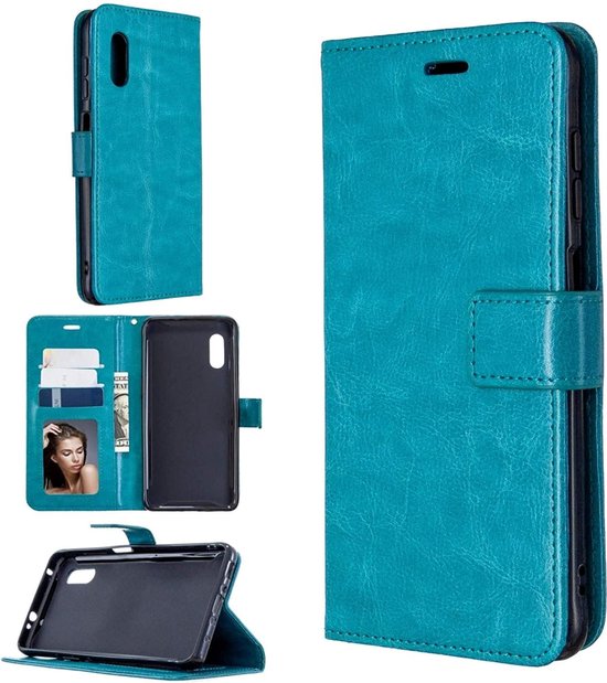 Samsung Galaxy XCover 5 Hoesjes – Portemonnee Book Case – Pasjeshouder – Magneetsluiting – Turquoise-Ilumina Benelux