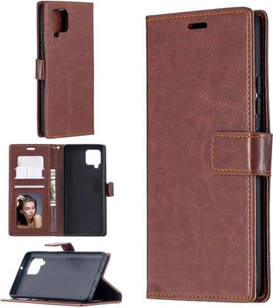 Samsung Galaxy A32 5G Hoesjes – Portemonnee Book Case – Pasjeshouder – Magneetsluiting – Bruin-Ilumina Benelux