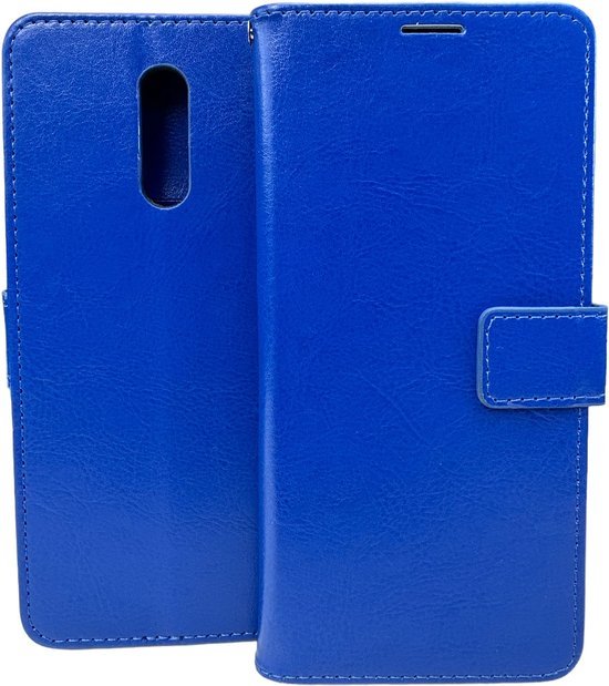Nokia 3.2 Hoesjes – Portemonnee Book Case – Pasjeshouder – Magneetsluiting – Blauw-Ilumina Benelux