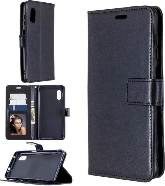 Samsung Galaxy Xcover Pro Hoesjes – Portemonnee Book Case – Pasjeshouder – Magneetsluiting – Zwart-Ilumina Benelux