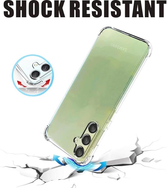 Samsung Galaxy A05s Hoesjes – Transparante Siliconen Backcover – Schokbestendig – Inclusief 3x Screenprotector-Ilumina Benelux