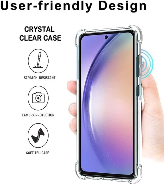 Samsung Galaxy A26/A17 5G Hoesjes – Siliconen Backcover – Schokbestendig – Transparant + 3x Screenprotector-Ilumina Benelux