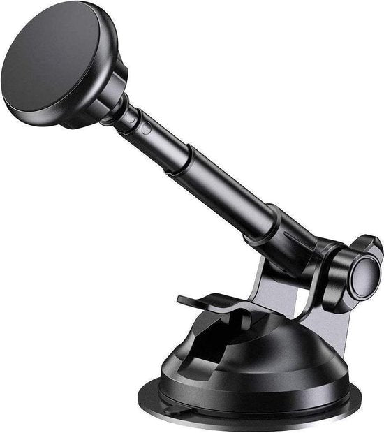 Telefoonhouder auto – Magnetisch – Voorruit & Dashboard – Uitschuifbare Arm – Universeel Zwart-Ilumina Benelux