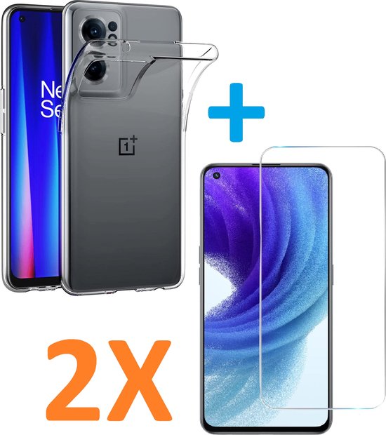 OnePlus Nord CE 2 5G Hoesjes – Transparante Siliconen Backcover – Inclusief 2x Screenprotector – Anti-kras-Ilumina Benelux