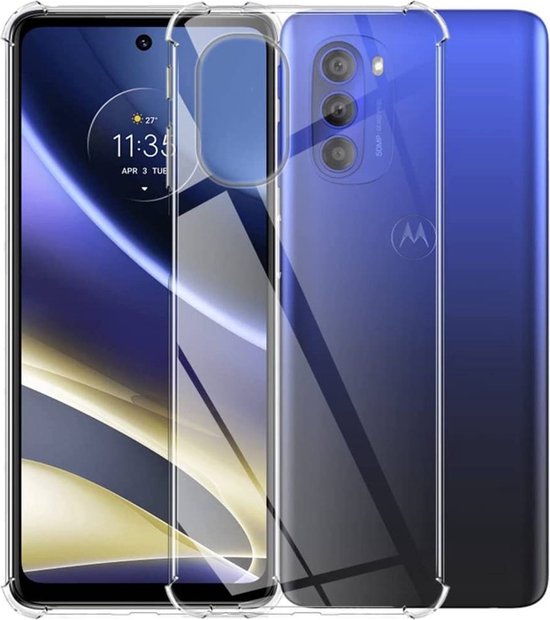 Motorola Moto G51 Hoesjes – Siliconen TPU Backcover – Schokbestendig – Inclusief Screenprotector – Transparant