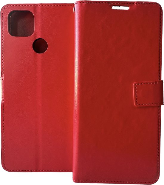 Motorola Moto G9 Power Hoesjes – Portemonnee Hoes – Pasjeshouder – Magneetsluiting – Rood-Ilumina Benelux