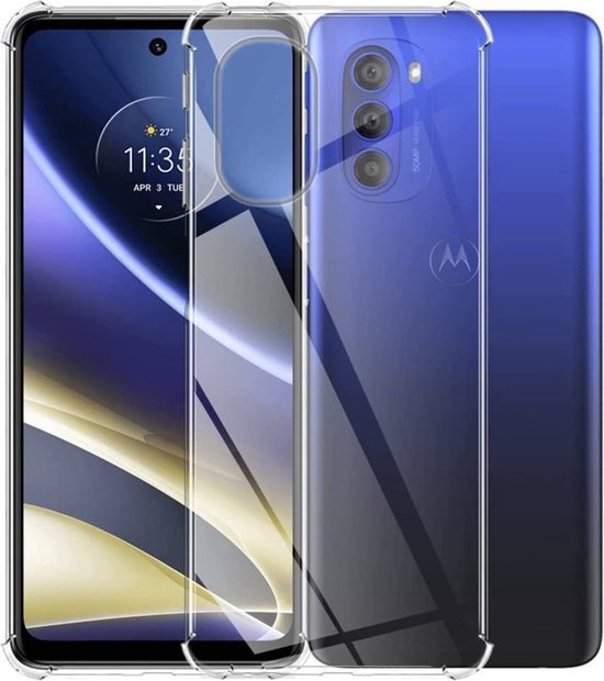 Motorola Moto G51 Hoesjes – Shockproof TPU Siliconen Backcover – Inclusief 2x Screenprotector – Transparant-Ilumina Benelux