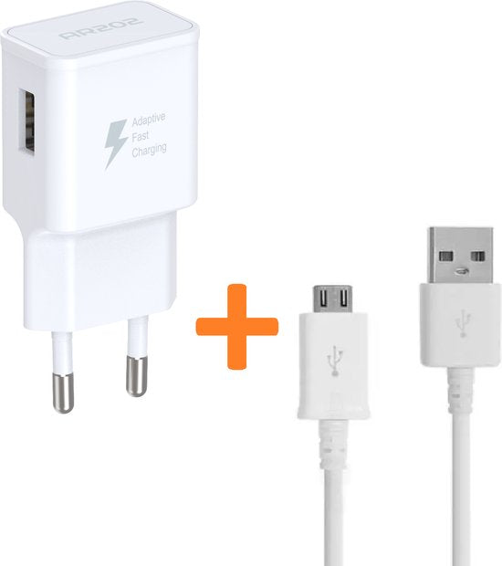 Oplader – Geschikt voor Samsung Galaxy Ace 2/3/Plus/Alpha/Core 4G/Grand Prime/J1 Mini – Inclusief 1m kabel-Oplader-Ilumina Benelux