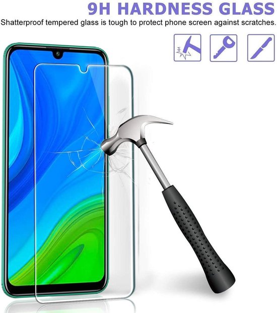 Huawei P Smart 2020 Hoesjes – Hybride Backcover – Schokbestendig – 2x Screenprotector Gehard Glas – Transparant-Ilumina Benelux
