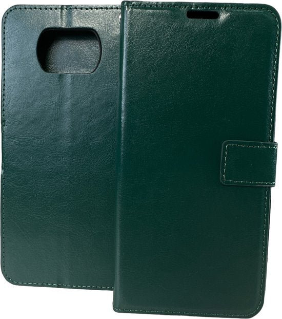 Xiaomi Poco X3/X3 Pro Hoesjes – Portemonnee Book Case – Pasjeshouder – Magneetsluiting – Groen-Ilumina Benelux