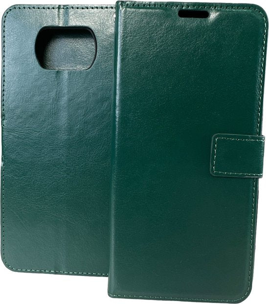 Xiaomi Poco X3/X3 Pro Hoesjes – Portemonnee Bookcase – Pasjeshouder – 2x Screenprotector – Groen-Ilumina Benelux