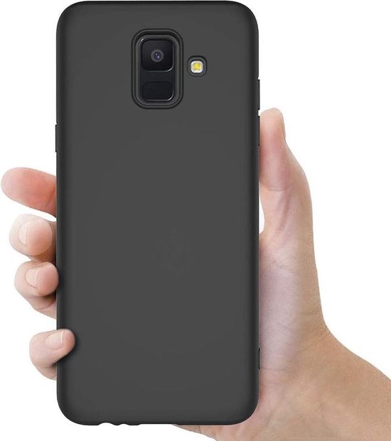 Samsung Galaxy A6 2018 Hoesjes – Siliconen Backcover – Soft Case – Zwart-Ilumina Benelux