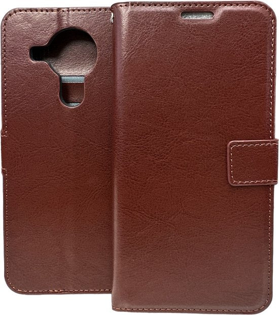 Nokia 3.4 Hoesjes – Portemonnee Book Case – Pasjeshouder – Magneetsluiting – Bruin-Ilumina Benelux