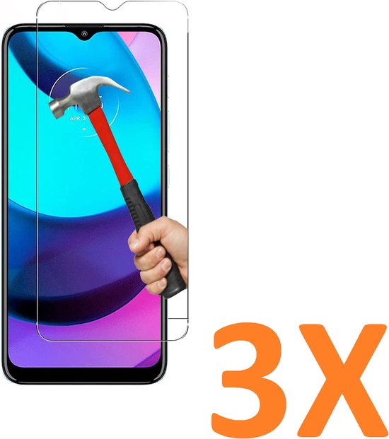 Screenprotector - Geschikt voor Motorola Moto E20 / E30 / E40 - 9H Glas (3-Pack)