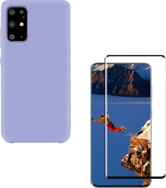 Samsung Galaxy S20 Ultra Hoesjes – Liquid Siliconen Backcover – Soft Touch – Flexibel – Paars + Screenprotector-Ilumina Benelux