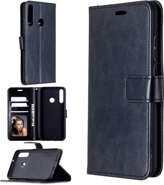 Portemonnee Book Case Hoesje Geschikt voor: Motorola Moto E6S & Moto E6+ - zwart