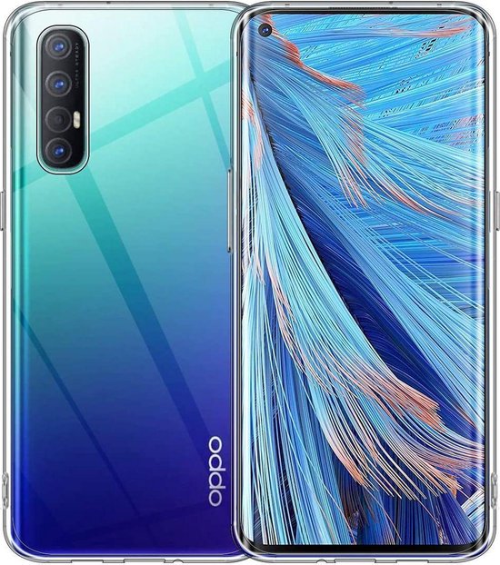 Oppo Find X2 Hoesjes – Transparante TPU Siliconen Backcover – Soft Case – Inclusief 3x Screenprotector Gehard Glas-Ilumina Benelux