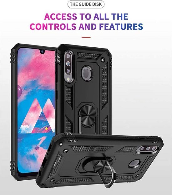 Motorola Moto G8 Power Hoesjes – Anti-Shock Hybride Backcover – Ringhouder – Armor Case – Goud-Ilumina Benelux