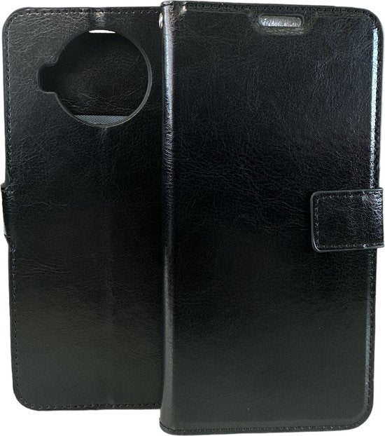 Xiaomi Redmi Note 9 Pro 5G Hoesjes – Bookcase Portemonnee Hoes – Pasjeshouder – Magneetsluiting – Zwart-Ilumina Benelux