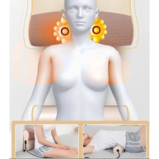 Orthopedisch Massagekussen met Warmte – Shiatsu Massagekussen – Nek- en Rugmassage-Ilumina Benelux