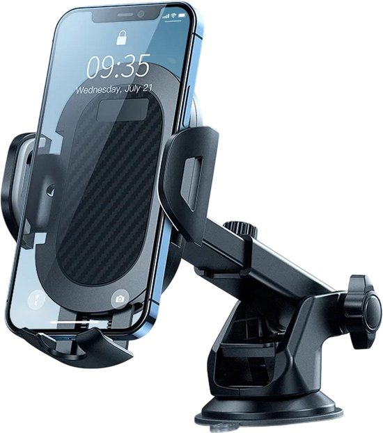 Telefoonhouder auto – Extra sterke zuignap – Dashboard & raam – Ook voor bureau – 360° draaibaar – Zwart-Ilumina Benelux