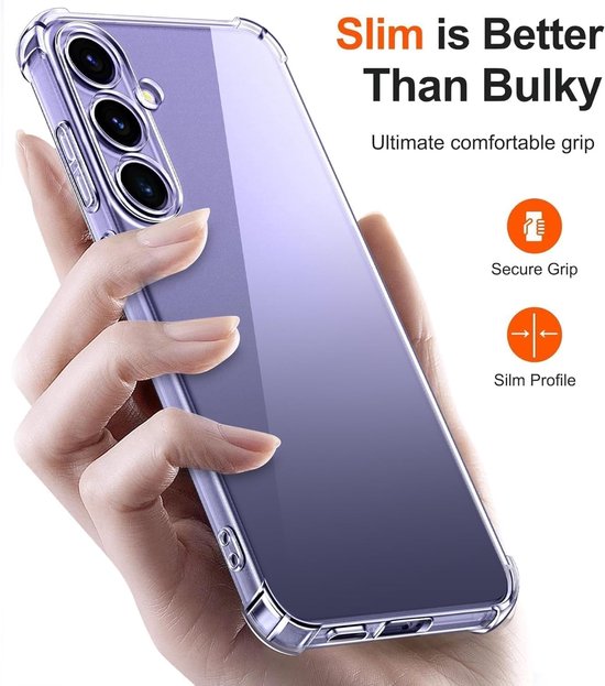 Samsung Galaxy A35 5G Hoesjes – Siliconen Backcover – Schokbestendig – Camera Beschermer – Transparant
