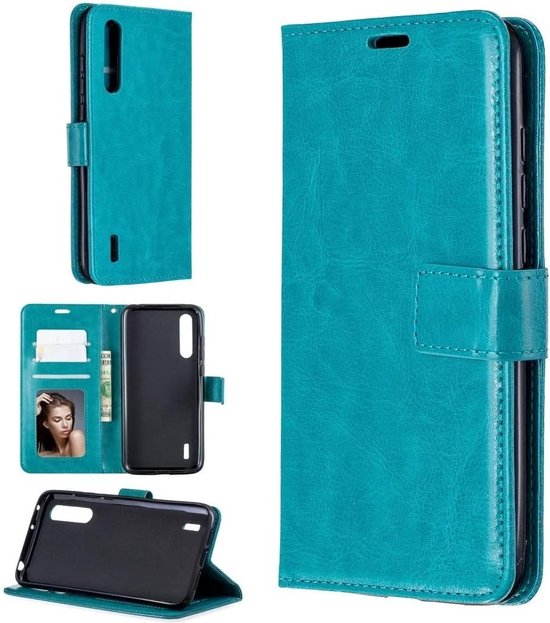 Huawei Y6p Hoesjes – Portemonnee Book Case – Pasjeshouder – 2x Screenprotector – Turquoise-Ilumina Benelux