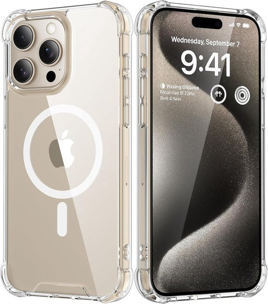 iPhone 16 Hoesjes – MagSafe Compatibel – Magnetische Backcover – Schokbestendig – Zwart-Ilumina Benelux