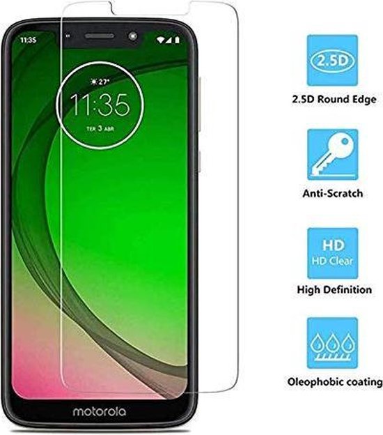 Screenprotector - Geschikt voor Motorola Moto G7 Play - 9H Glas (1-Pack)