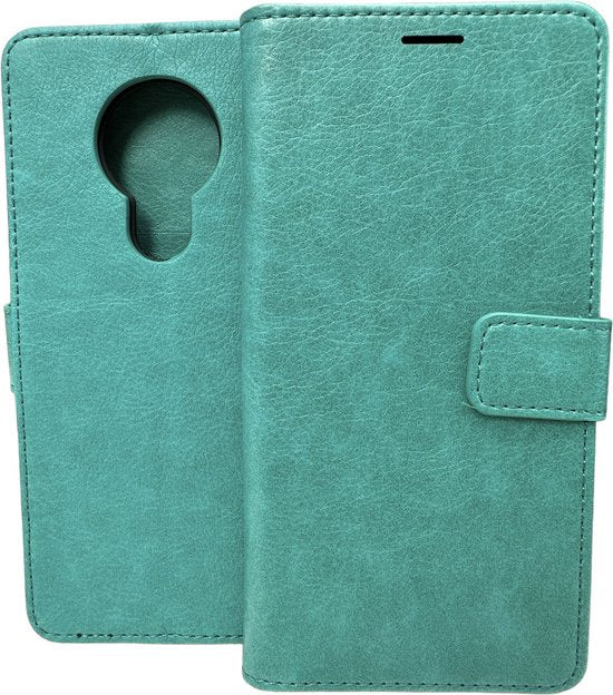 Nokia 5.3 Hoesjes – Portemonnee Book Case – Pasjeshouder – Magneetsluiting – Mint-Ilumina Benelux