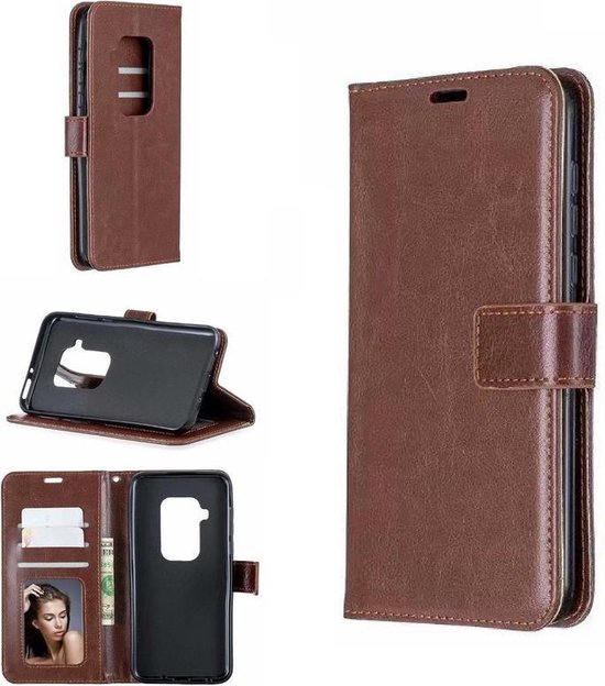 Motorola One Zoom Hoesjes – Portemonnee Book Case – Pasjeshouder – 2x Screenprotector – Bruin-Ilumina Benelux