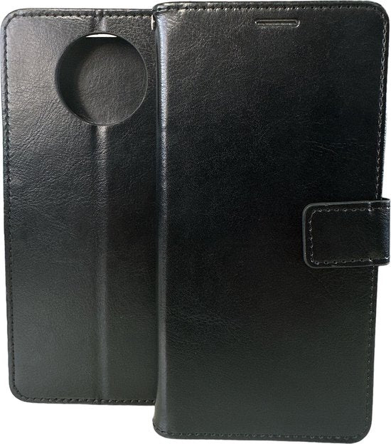Xiaomi Redmi Note 9 5G Hoesjes – Portemonnee Book Case – Pasjeshouder – Magneetsluiting – Zwart-Ilumina Benelux