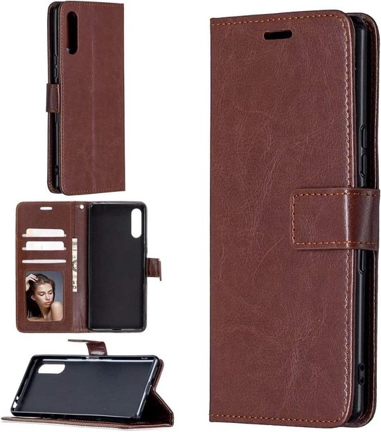 Huawei P Smart S Hoesjes – Book Case – Magneetsluiting – Pasjeshouder – Bruin-Ilumina Benelux