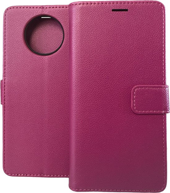 Xiaomi Redmi Note 9T Hoesjes – Portemonnee Book Case – Pasjeshouder – Magneetsluiting – Roze-Ilumina Benelux