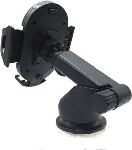 Telefoonhouder auto – Zuignap Dashboard/Voorruit – Verstelbare Arm – Sterke Grip – Zwart-Ilumina Benelux