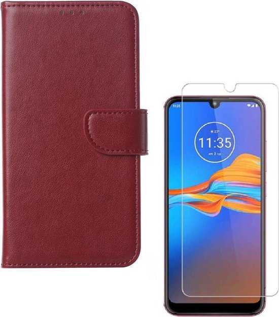 Samsung Galaxy M31S Hoesjes – Portemonnee Hoes – Magneetsluiting – Pasjeshouder – Bordeaux – 2x Gehard Glas Screenprotector